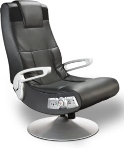 X Rocker, 5127401, SE 2.1 Black Leather Video Gaming Chair 