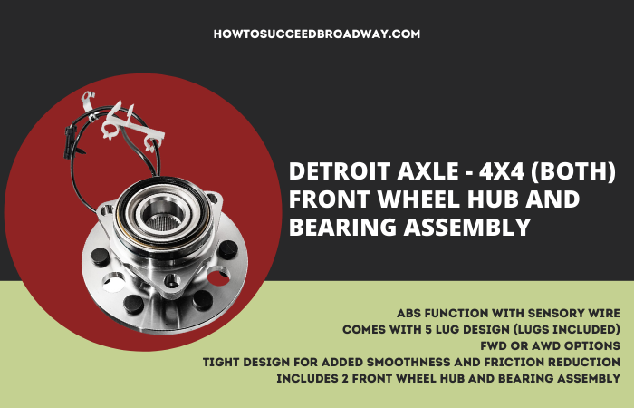 Detroit Axle – 4×4 (Both) Front Wheel Hub And Bearing Assembly 